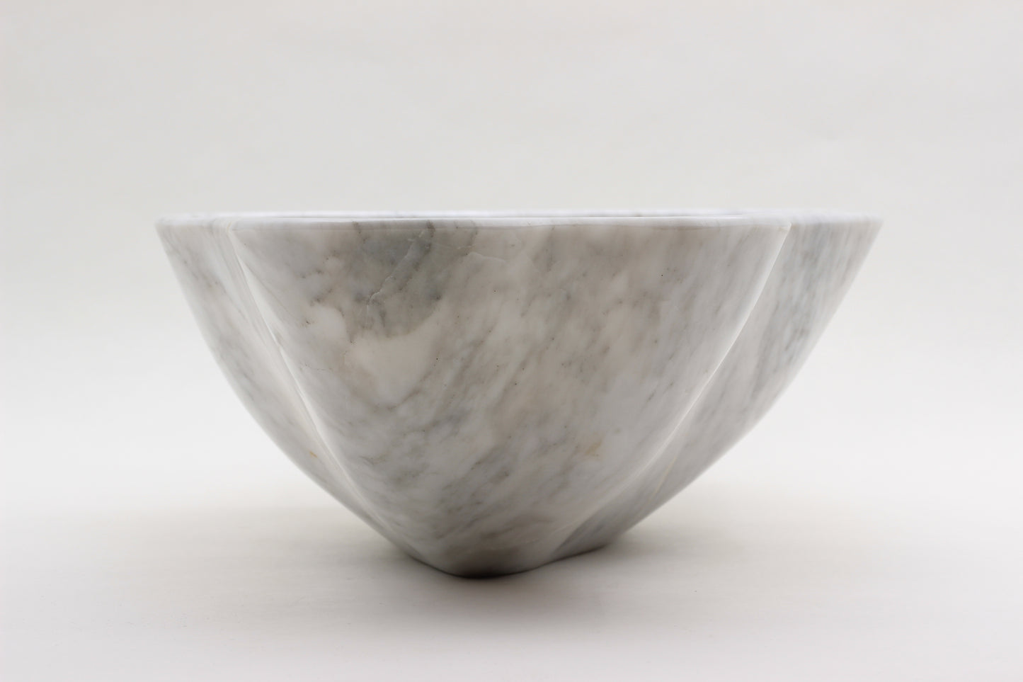 Grey Marble Centerpiece Bowl – 16" x 12" Handcrafted Statement Piece