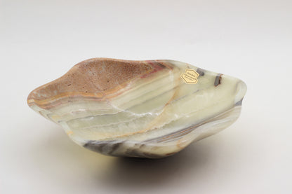 Green Onyx Accent Centerpiece Bowl – 10" x 9" Handcrafted Decorative Piece