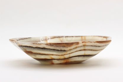 Green Onyx Accent Centerpiece Bowl – 10" x 8" Handcrafted Decorative Piece