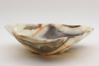 Green Onyx Accent Centerpiece Bowl – 10" x 8" Handcrafted Decorative Piece