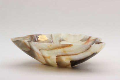 Green Onyx Accent Centerpiece Bowl – 10" x 8" Handcrafted Decorative Piece