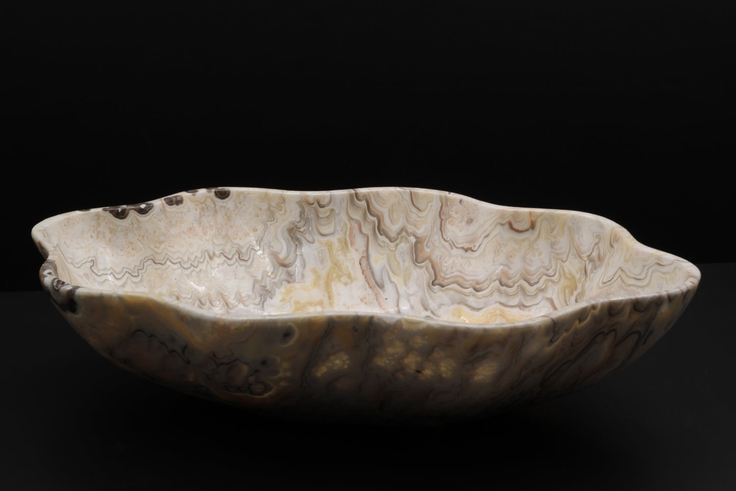 Beige & Yellow Onyx Centerpiece– 18" x 13" Handcrafted Statement Piece
