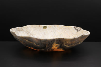 Beige & Yellow Onyx Centerpiece– 18" x 13" Handcrafted Statement Piece