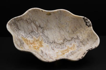 Beige & Yellow Onyx Centerpiece– 18" x 13" Handcrafted Statement Piece
