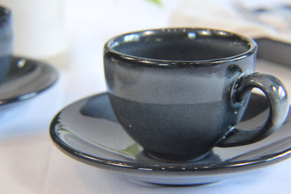 Anfora Denali Grey- Cappuccino Cup Saucer- 1 Dozen