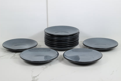 Anfora Denali Grey- 7.5" Round Plate- 1 Dozen