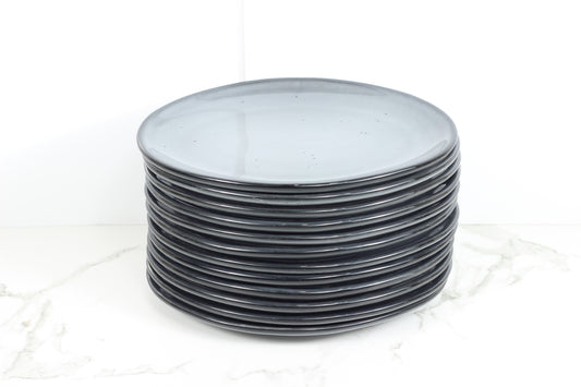Anfora Denali Grey- 10" Oval Plate- 1 Dozen