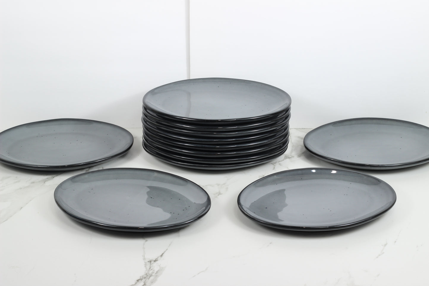 Anfora Denali Grey- 10" Oval Plate- 1 Dozen