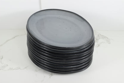 Anfora Denali Grey- 10" Oval Plate- 1 Dozen