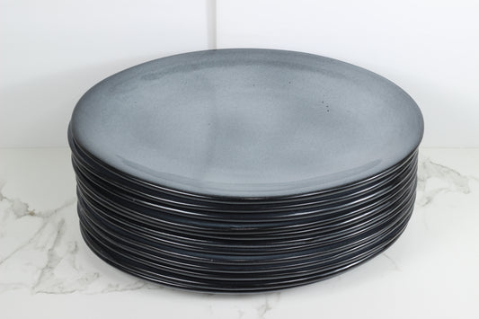 Anfora Denali Grey- 13.5" Oval Plate- 1 Dozen