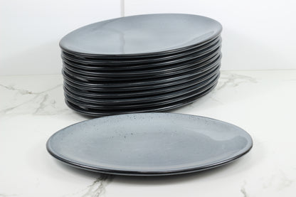 Anfora Denali Grey- 13.5" Oval Plate- 1 Dozen
