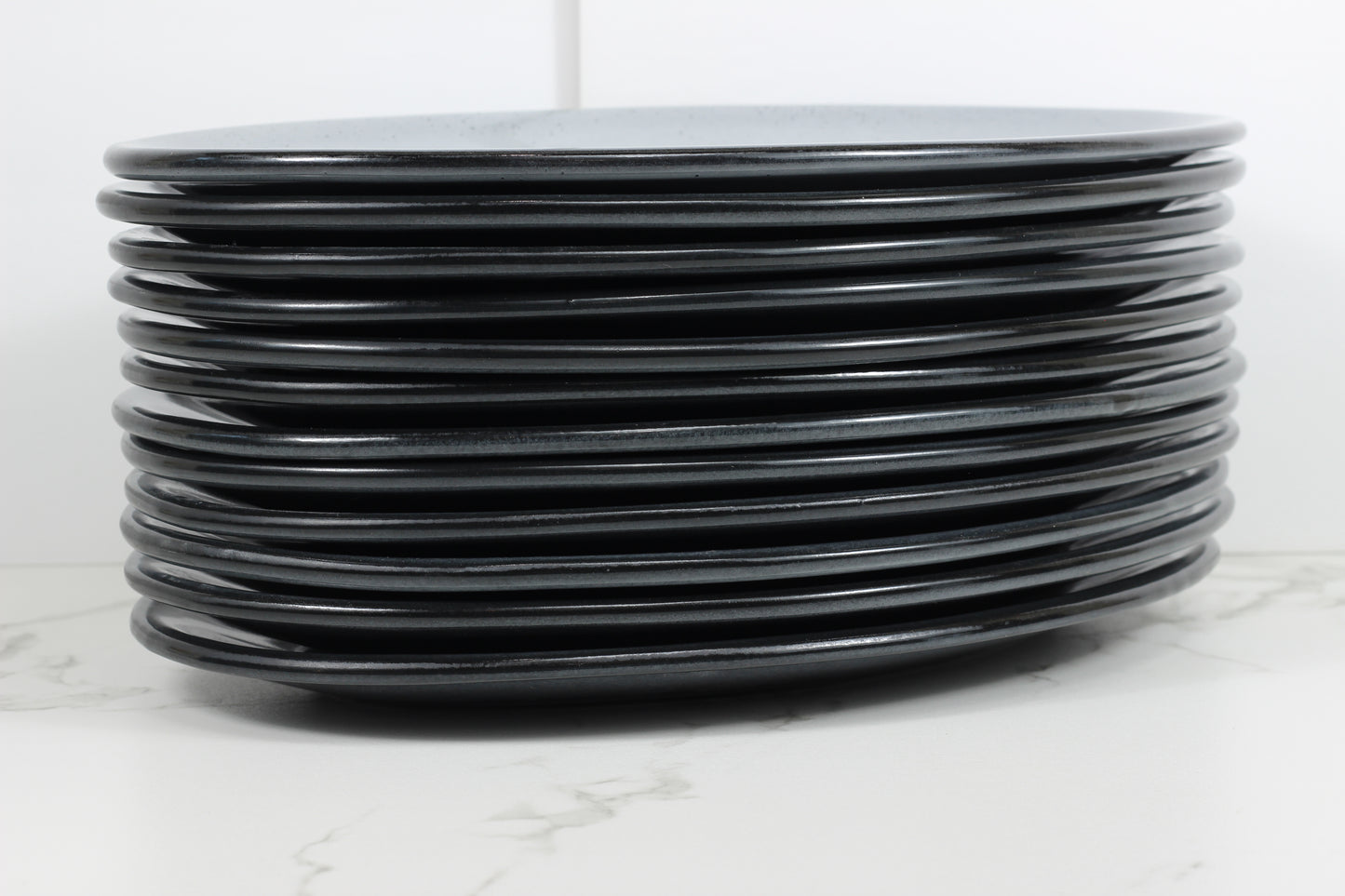 Anfora Denali Grey- 13.5" Oval Plate- 1 Dozen