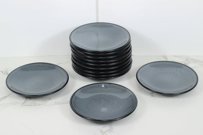 Anfora Denali Grey- 6" Round Plates- 1 Dozen