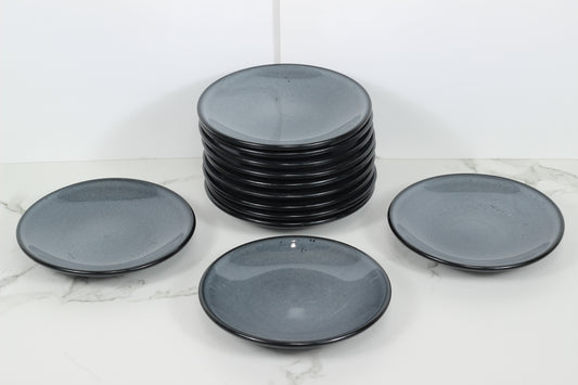 Anfora Denali Grey- 6" Round Plates- 1 Dozen