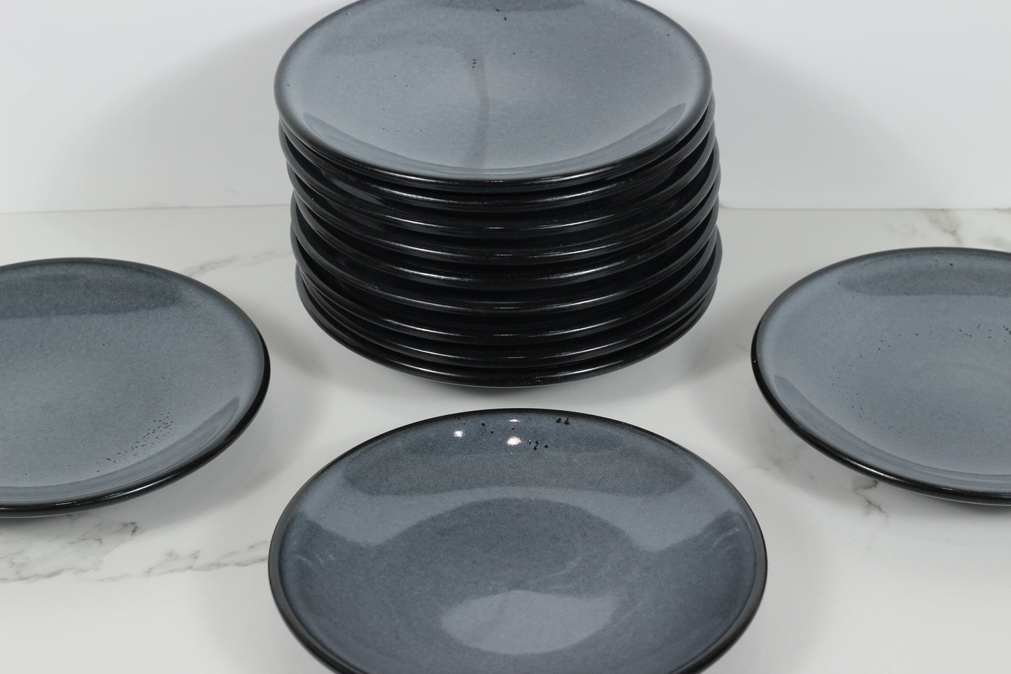 Anfora Denali Grey- 6" Round Plates- 1 Dozen