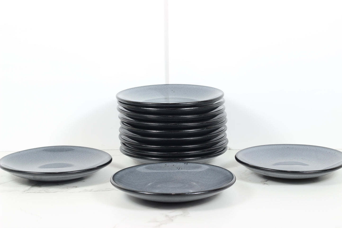 Anfora Denali Grey- 6" Round Plates- 1 Dozen