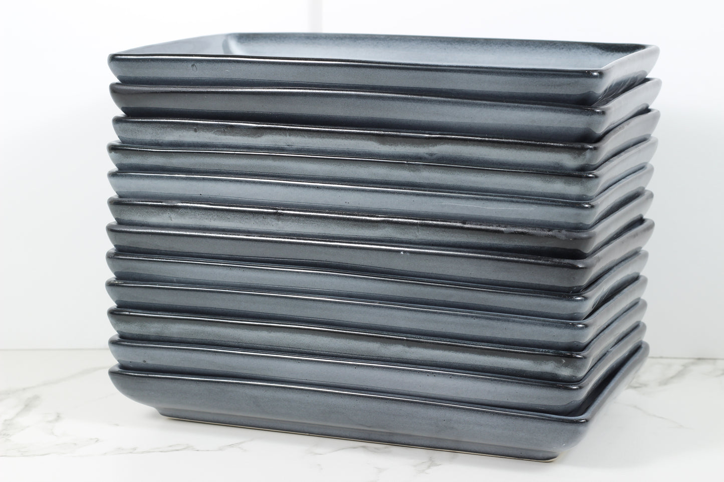 Anfora Denali Grey- 10x6 Rectangular Tray- 1 Dozen