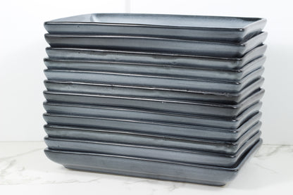 Anfora Denali Grey- 10x6 Rectangular Tray- 1 Dozen