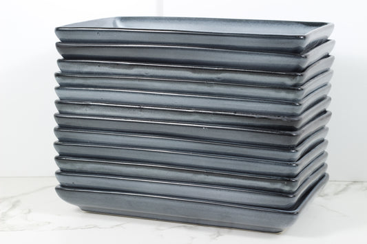 Anfora Denali Grey- 10x6 Rectangular Tray- 1 Dozen
