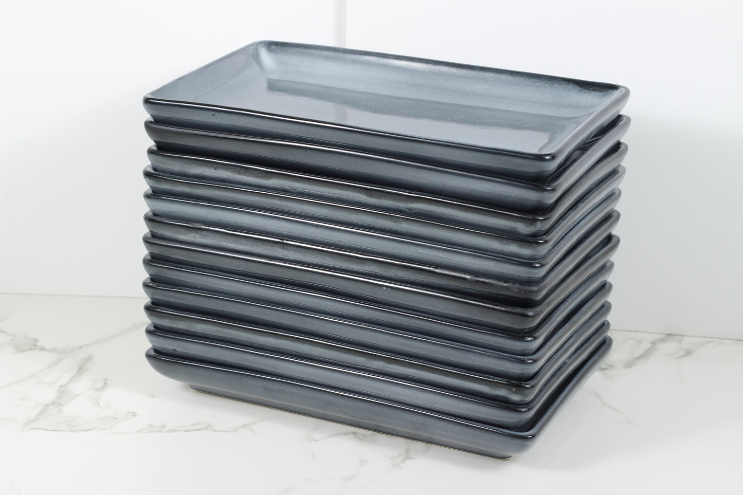 Anfora Denali Grey- 10x6 Rectangular Tray- 1 Dozen