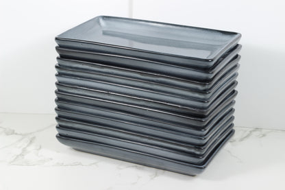 Anfora Denali Grey- 10x6 Rectangular Tray- 1 Dozen
