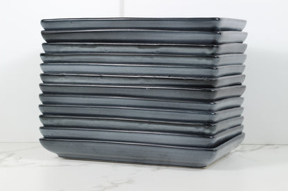 Anfora Denali Grey- 10x6 Rectangular Tray- 1 Dozen