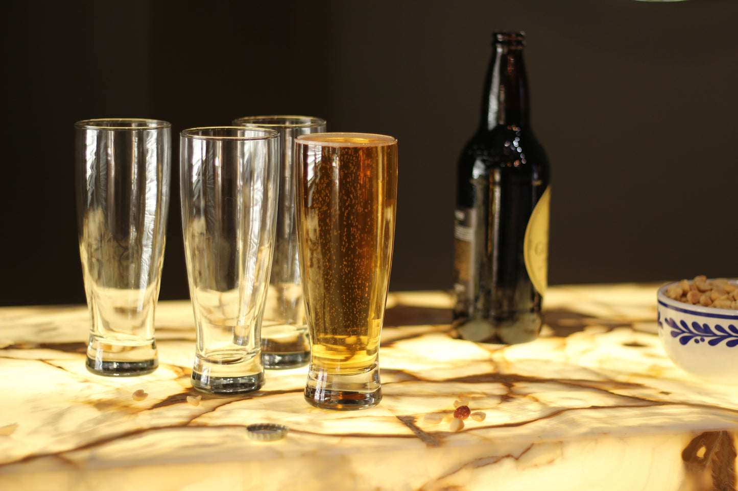 Vaso Cervecero Pilsner 16oz Beer Glass – Set of 4