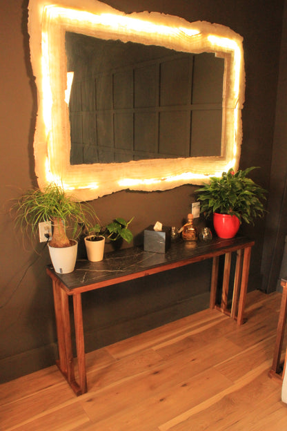 Los Cabos Console Table w/ Real Stone Top (In-Store Only)