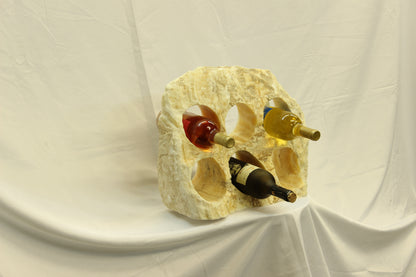 Beige Onyx Stone Wine Holder