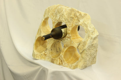 Beige Onyx Stone Wine Holder