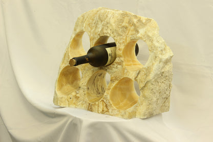 Beige Onyx Stone Wine Holder