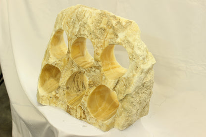 Beige Onyx Stone Wine Holder