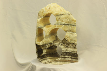 Yellow & Black Onyx Stone Wine Holder