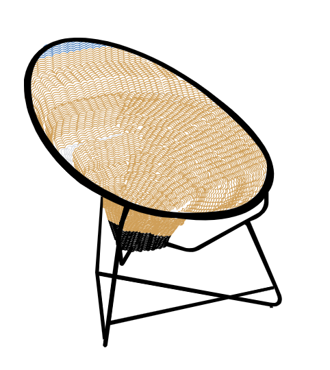 Beige Orchid Acapulco Chair