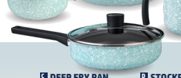 DEEP FRY PAN WITH GLASS LID · 24 cm (9.4 in) | 2.3 L (77.8 fl oz) · Mint Jade