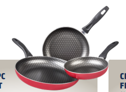 HABANA 3-PC FRY PAN SET · Habana Red