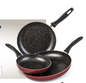 CINSA EXPERTA ROCA 3-PC FRY PAN SET · Habana Red