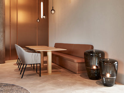 Glass Balloon Lamp- Smoked Copper