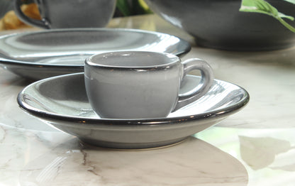 Anfora Denali Grey- Espresso Cup & Saucer Set